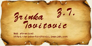 Zrinka Tovitović vizit kartica